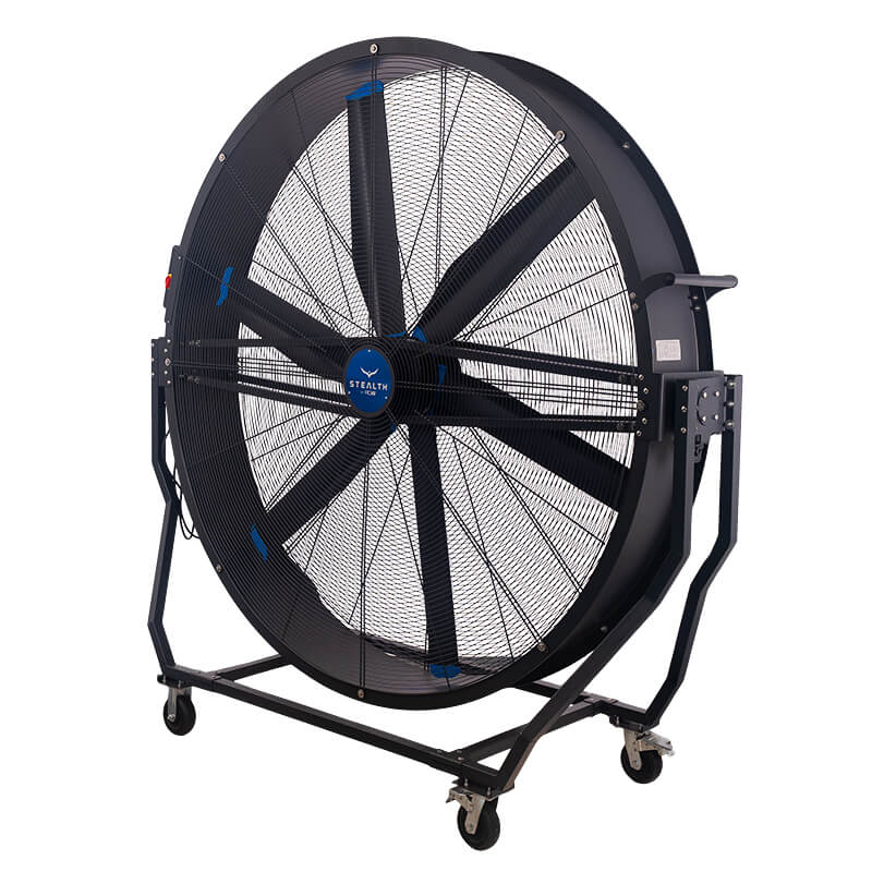 ACIQ Stealth 60 Inch Mobile Direct Drive Drum Fan with Tilt 