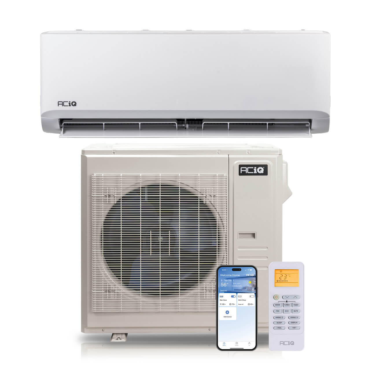 ACiQ 30,000 BTU 20 SEER2 ACiQ Single Zone Wall Mounted Mini Split System w/ WiFi - 230V - R454B