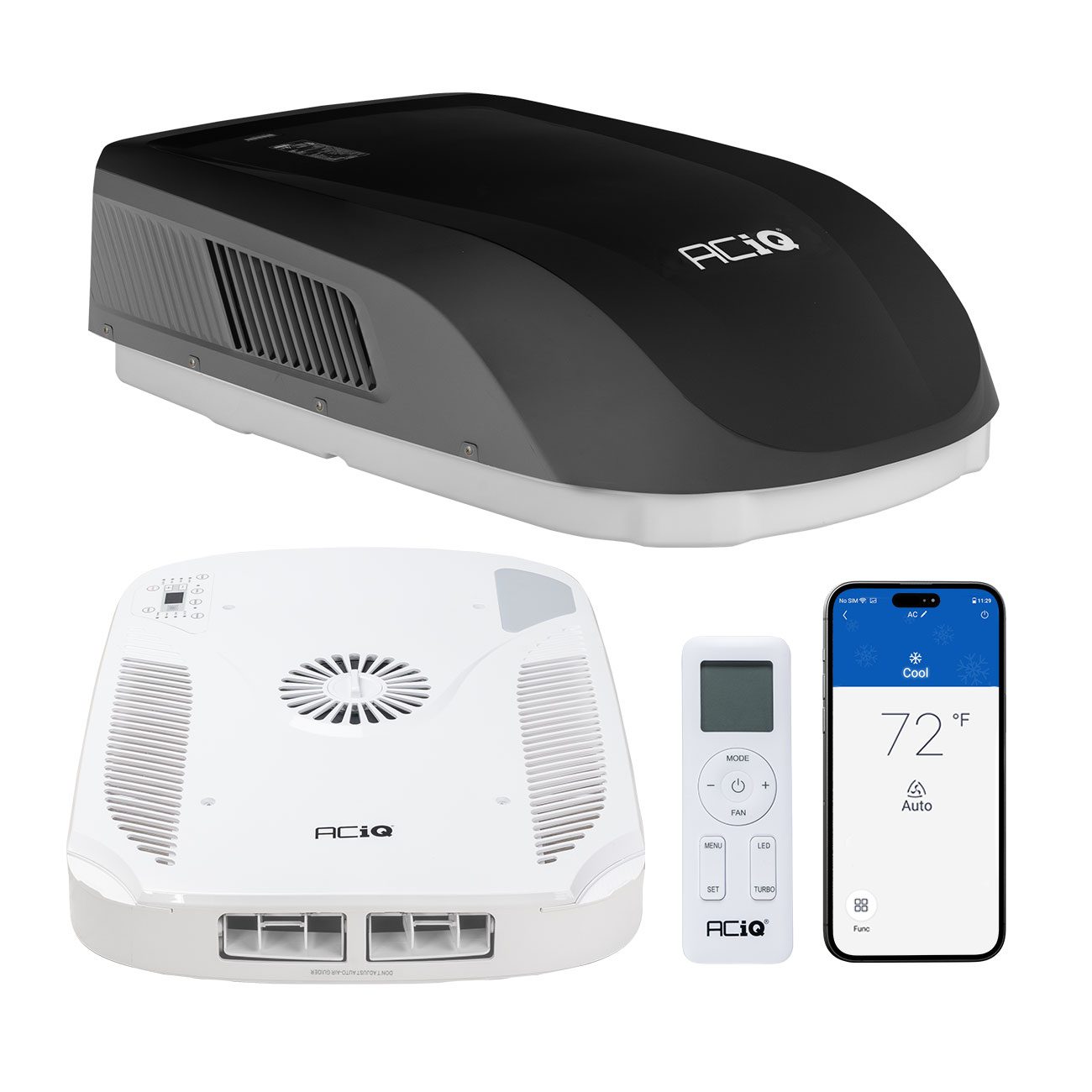 Rooftop RV Heat Pump and AC - Black