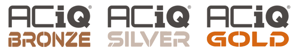ACiQ Bronze, Silver, and Gold Dealer Program Logos ACiQ Bronze, Silver, and Gold dealer program logos, showcasing tiered dealer levels that provide increasing benefits through the ACiQ Dealer Portal.