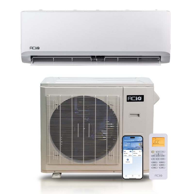 ACiQ 18,000 BTU 19 SEER2 ACiQ Single Zone Wall Mounted Mini Split System w/ WiFi - 230V - R454B