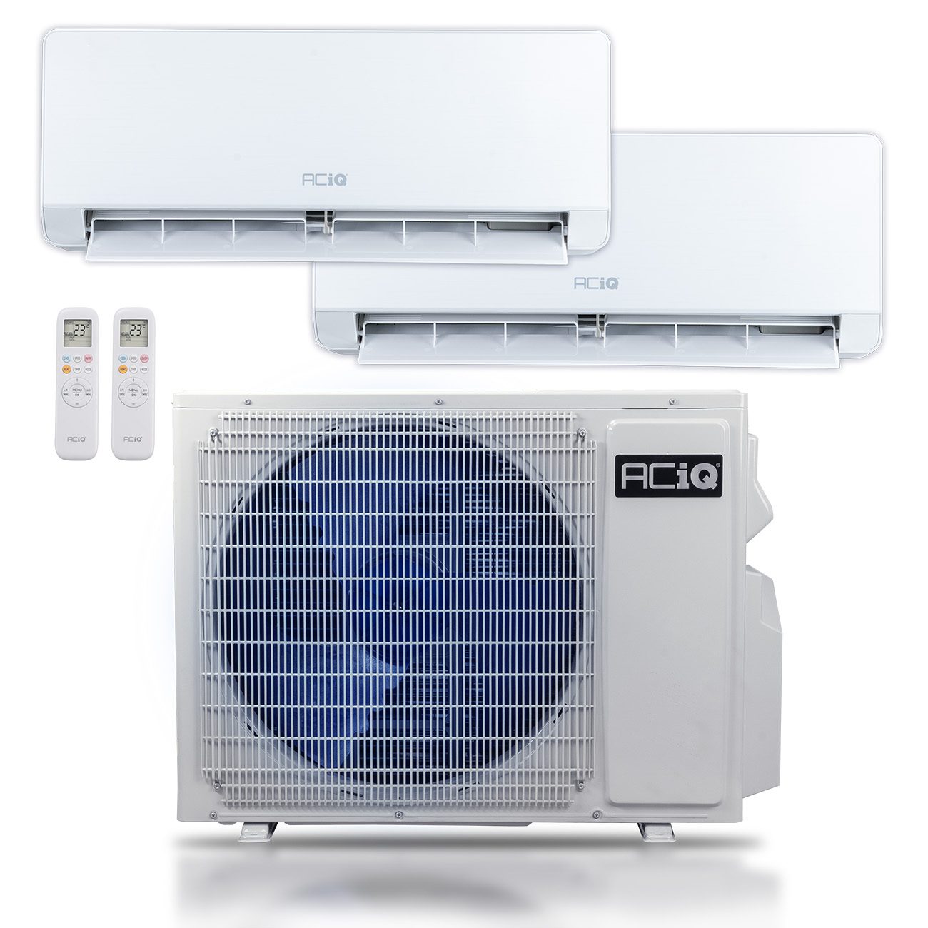 24,000 BTU 23 SEER2 ACiQ Essentials 3 Zone with (1)12K and (1)18K Wall Mounted Mini Splits w/ WiFi - R32