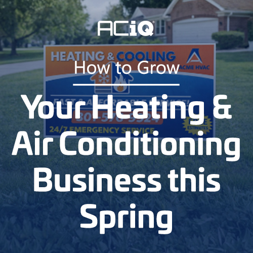 HVAC system with QR code sticker for customer reviews and lead generation