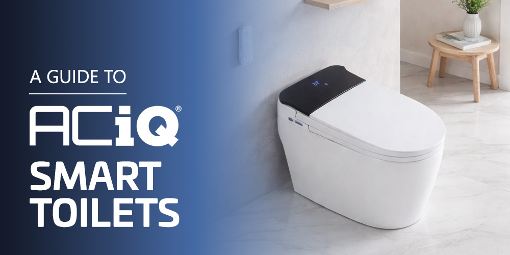ACiQ smart toilet installed in a modern bathroom featured in a guide to ACiQ smart toilets
