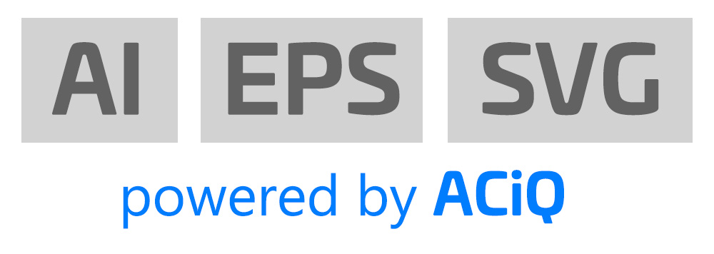 AI EPS and SVG file format options with powered by ACiQ branding text