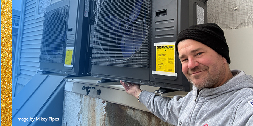 HVAC contractor installing ACiQ Extreme+ heat pumps to increase profit margins