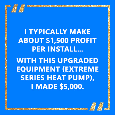 HVAC contractor testimonial about increasing profit margins with ACiQ Extreme+ equipment