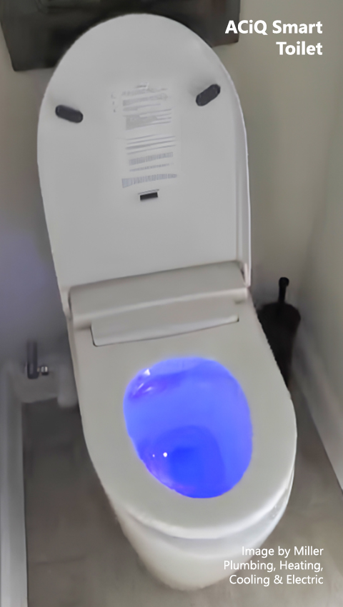 ACiQ smart toilet installed by Miller Plumbing, Heating, Cooling & Electric