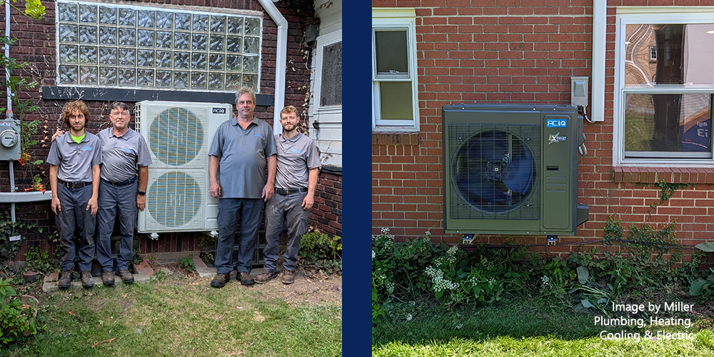 Miller Plumbing, Heating, Cooling & Electric team with ACiQ heat pump installations