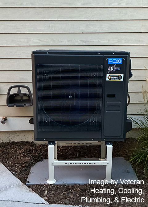 ACiQ outdoor HVAC unit installed by Veteran Heating, Cooling, Plumbing, & Electric
