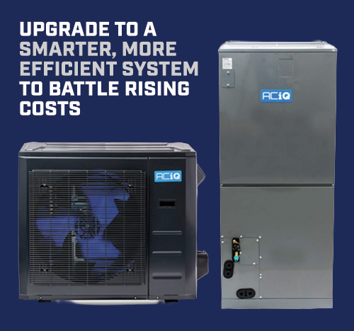 ACiQ high-efficiency heat pump and air handler for reducing energy use as electrical costs rise