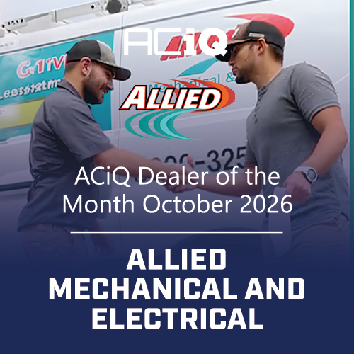 Allied Mechanical & Electrical named ACiQ Dealer of the Month for October 2026